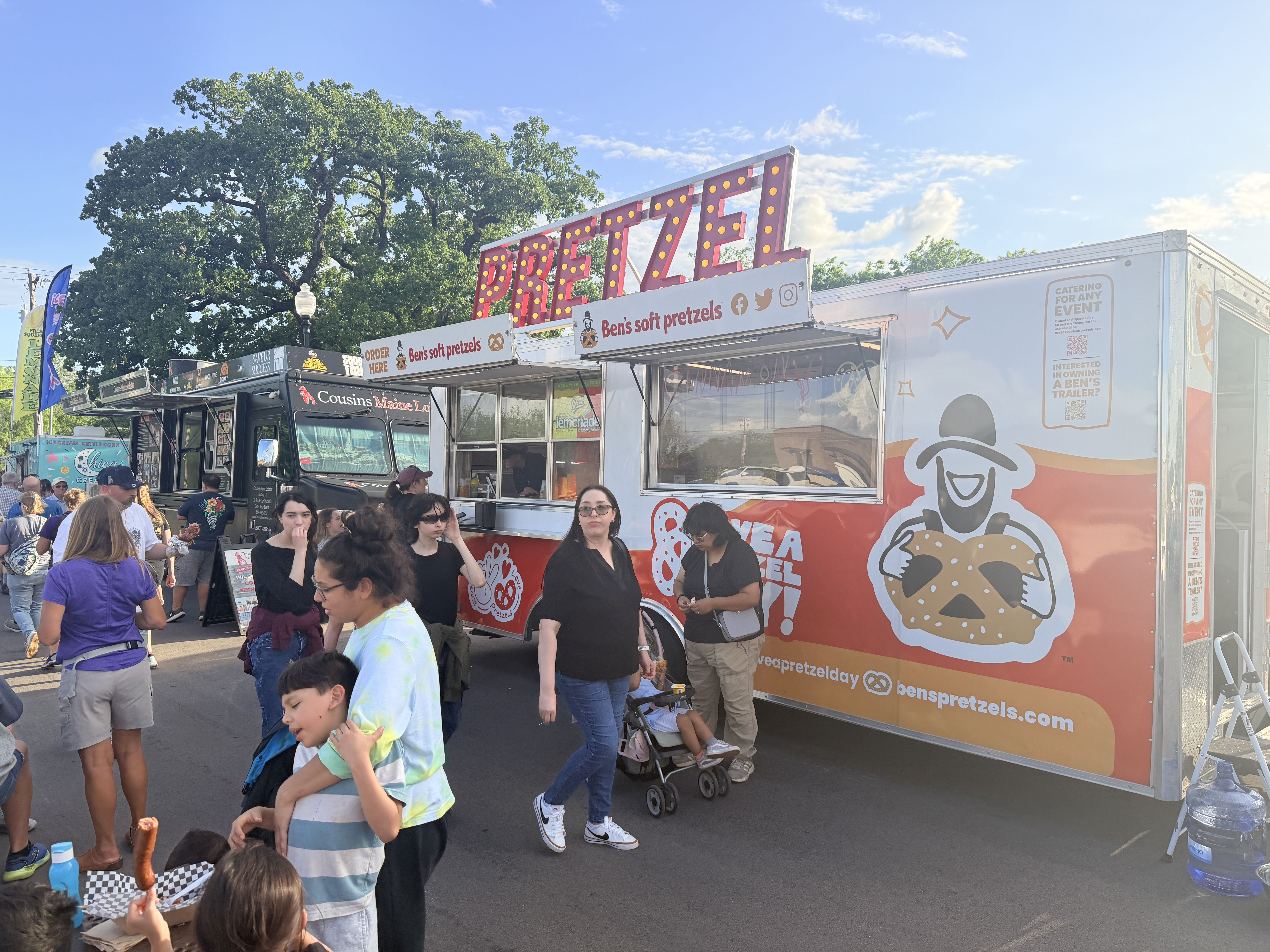 Ben's trailer serving at an event